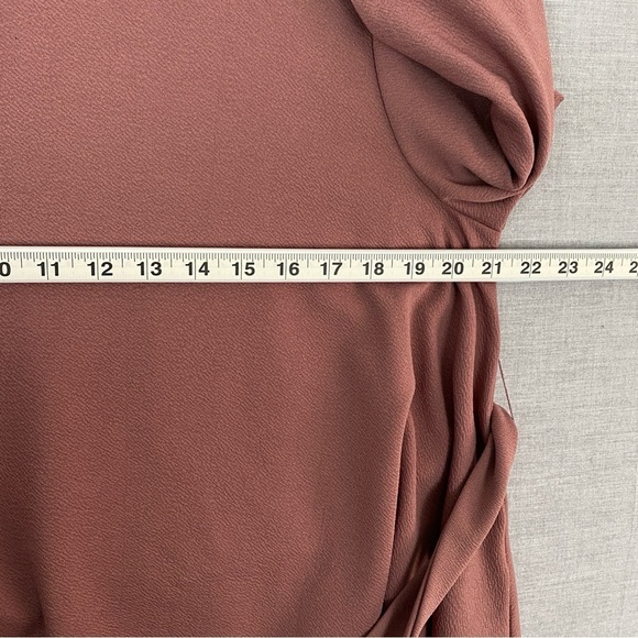 Shein Top Removable Front Tie Belt Womens Sz XL Long Back Sleeve Flowy - Picture 8 of 9